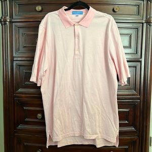 Sz XL Pink/white Mens Fairway & Greene Performance Polo